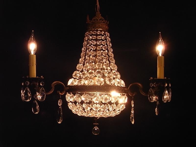 French brass pear chandelier 6灯