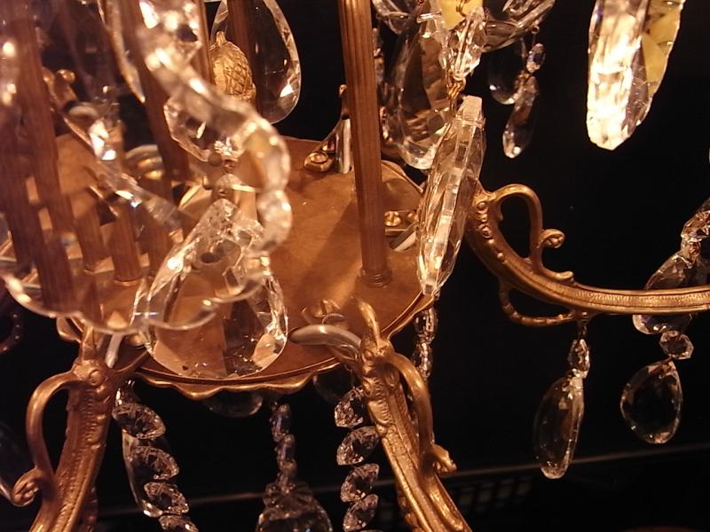 スペイン製真鍮シャンデリア（クリスタルガラスビーズシャンデリア）インテリア照明、リビング照明　LCH 1192（6）