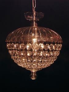 Czechoslovak glass grape dome chandelier 1灯（シルバーのパーツ）