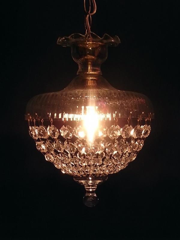 Czechoslovak glass grape dome chandelier 1灯