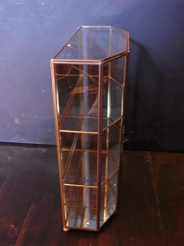 1980年代ガラスコレクションケース通販　中目黒実店舗あり　ビンテージガラスケース　真鍮ガラスシャドウボックス　ジュエリー陳列棚　LCM 7021（5）