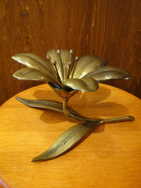 Italian brass flower object