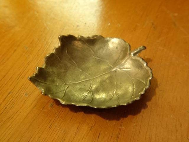 Italian brass mini leaf tray