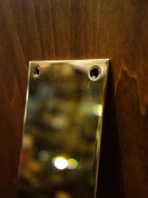 真鍮製押板　光沢ゴールドフィンガープレート　ドアプレート　LCM 7197（6）