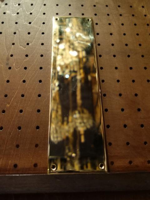 真鍮製押板　光沢ゴールドフィンガープレート　ドアプレート　LCM 7198（3）