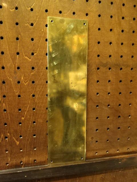 真鍮製押板　光沢ゴールドフィンガープレート　ドアプレート　LCM 7198（5）