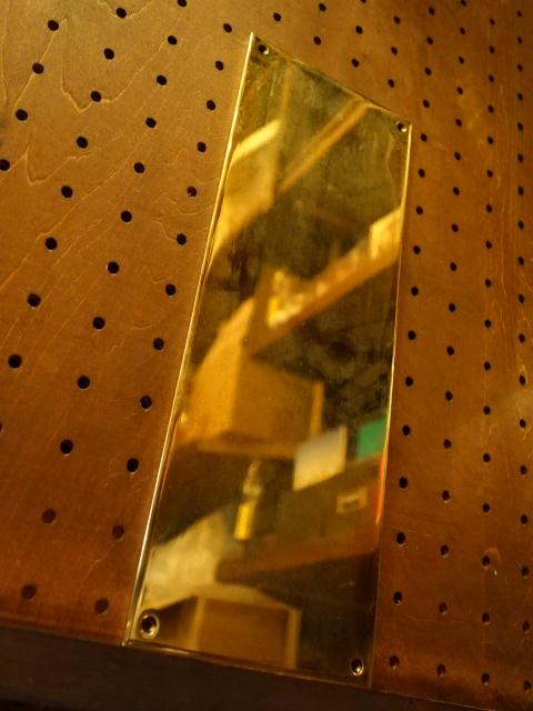 真鍮製押板　光沢ゴールドフィンガープレート　ドアプレート　LCM 7201（3）