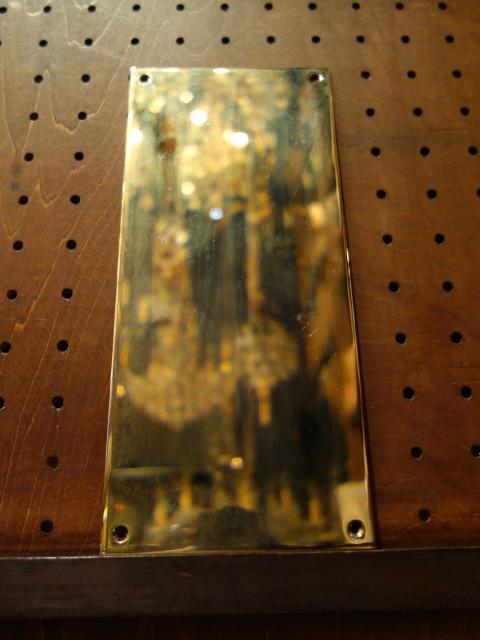 真鍮製押板　光沢ゴールドフィンガープレート　ドアプレート　LCM 7203（2）