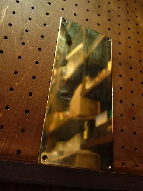 真鍮製押板　光沢ゴールドフィンガープレート　ドアプレート　LCM 7203（3）