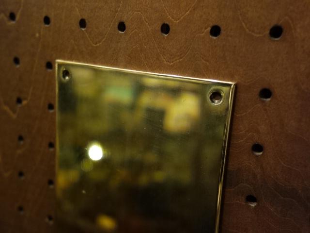 真鍮製押板　光沢ゴールドフィンガープレート　ドアプレート　LCM 7203（6）