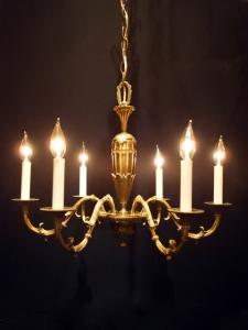 French brass chandelier 6灯