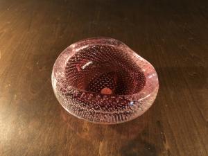 Murano Pink Bubble art glass