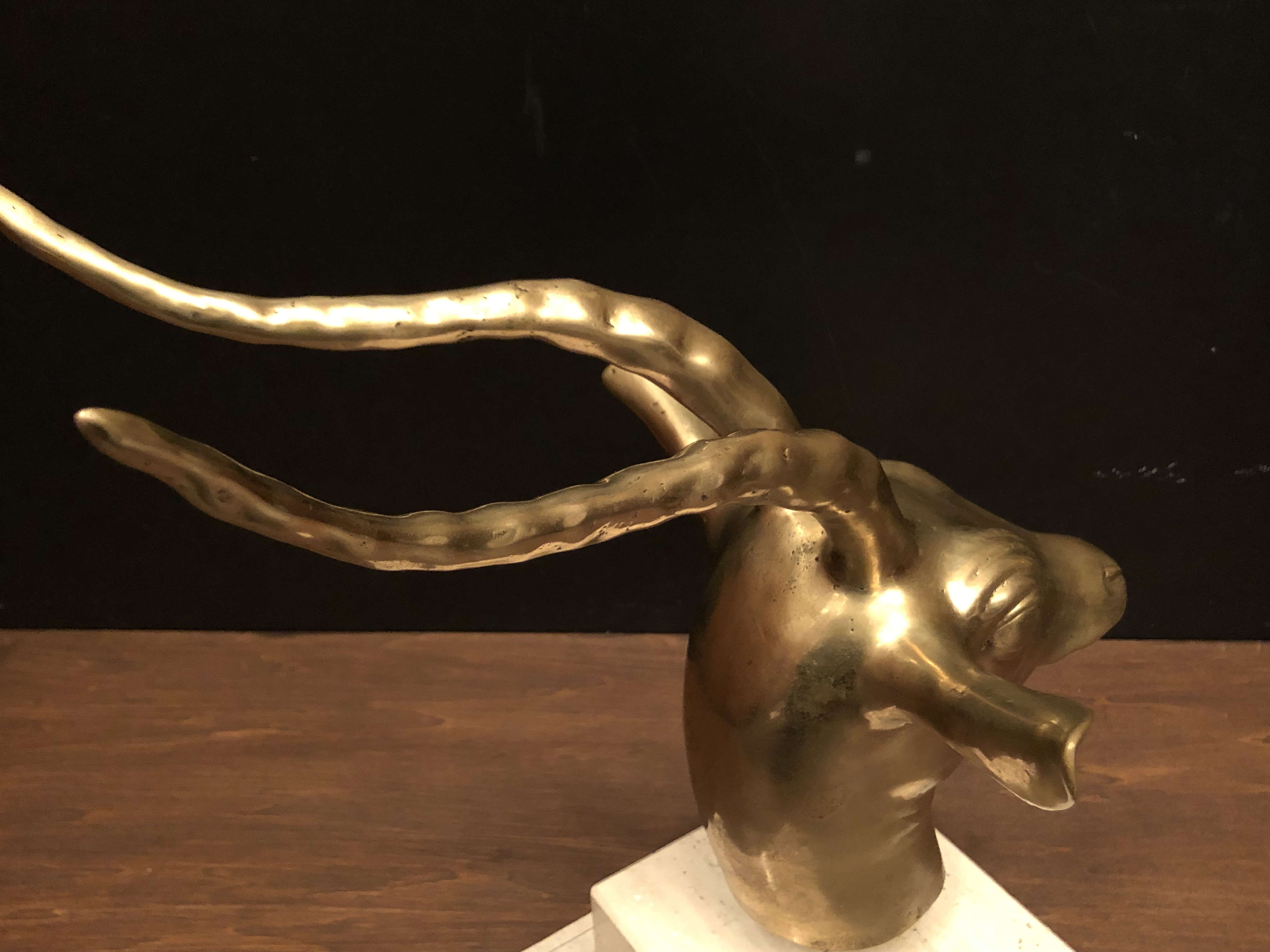 鹿の角　真鍮動物オブジェ　USM 1538（6）