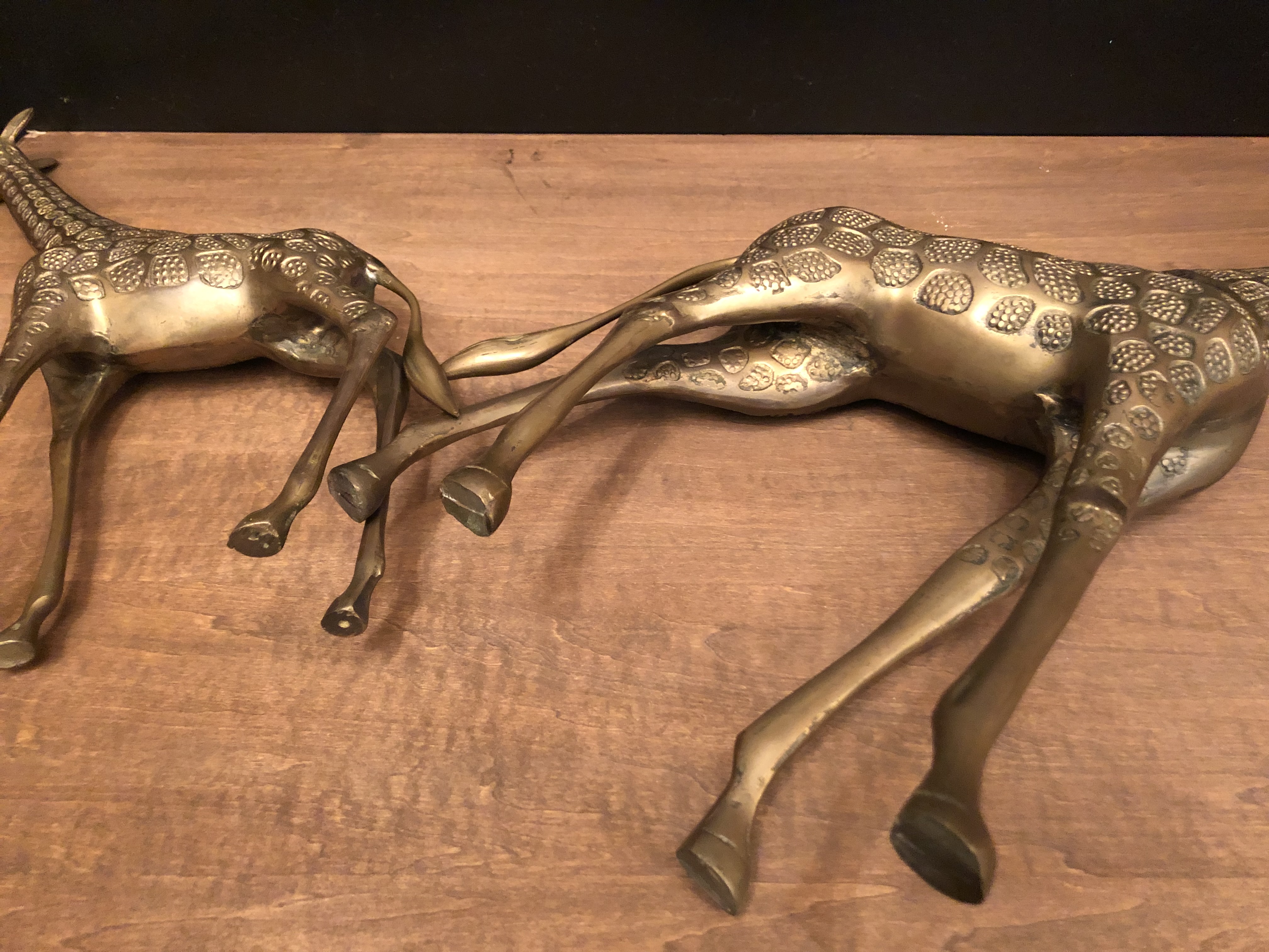 真鍮動物オブジェ　キリンのオブジェ　USM 1541（5）