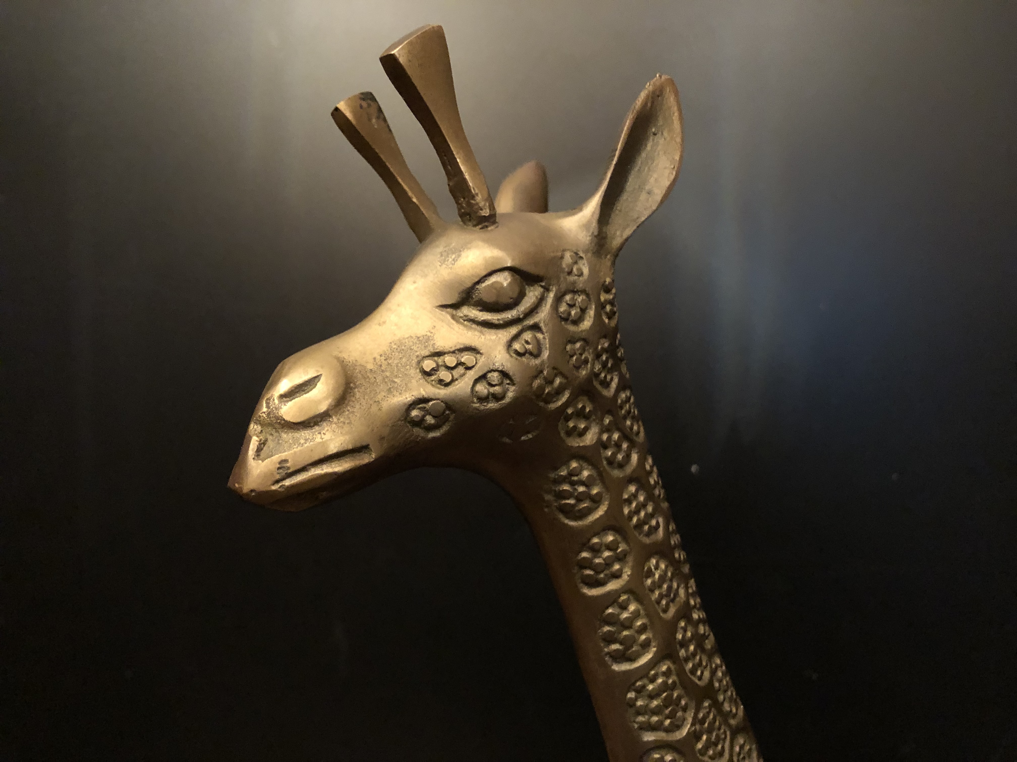 真鍮動物オブジェ　キリンのオブジェ　USM 1541（6）