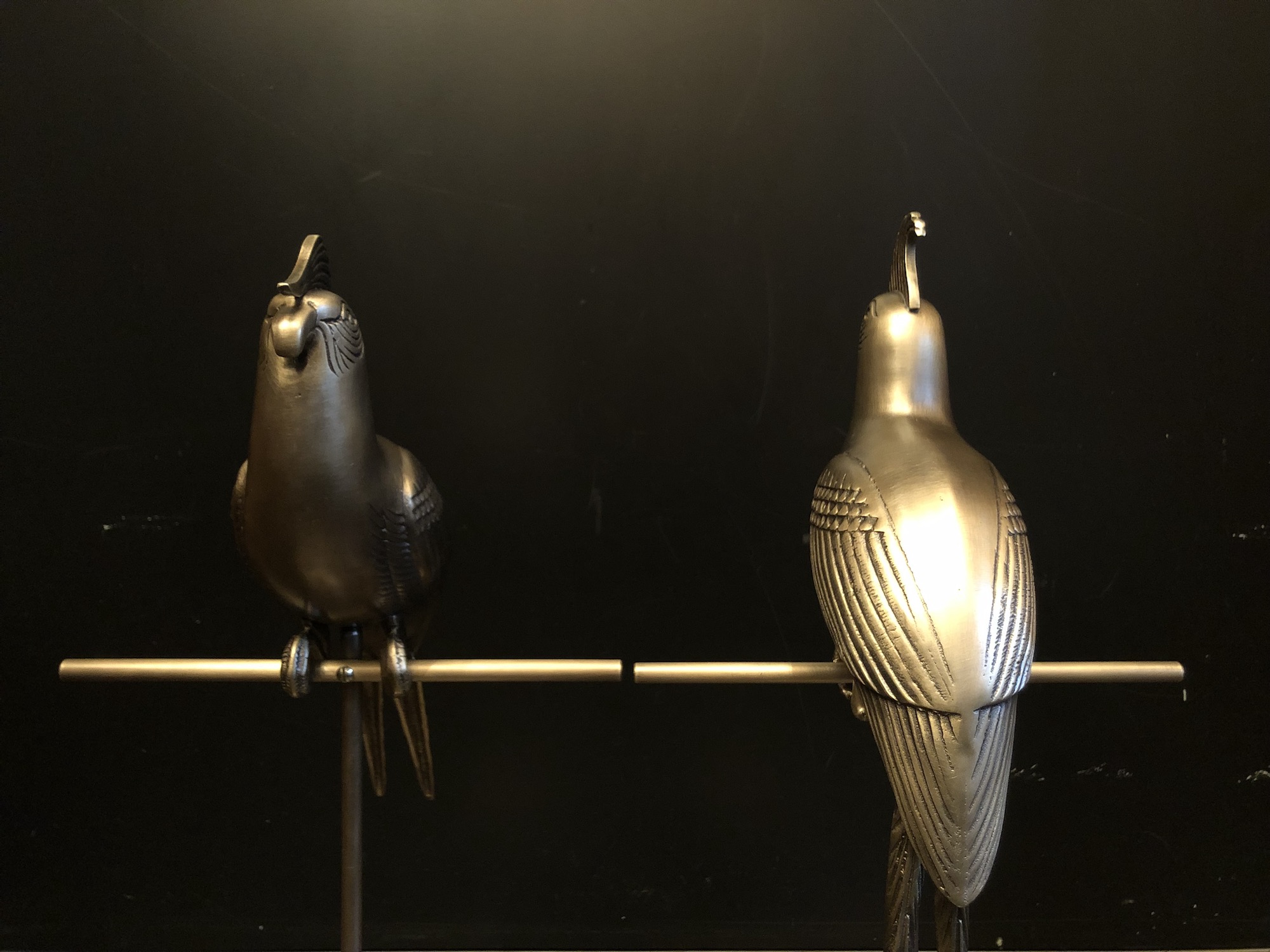 真鍮製鳥のオブジェ　オウム　USM 1532（4）