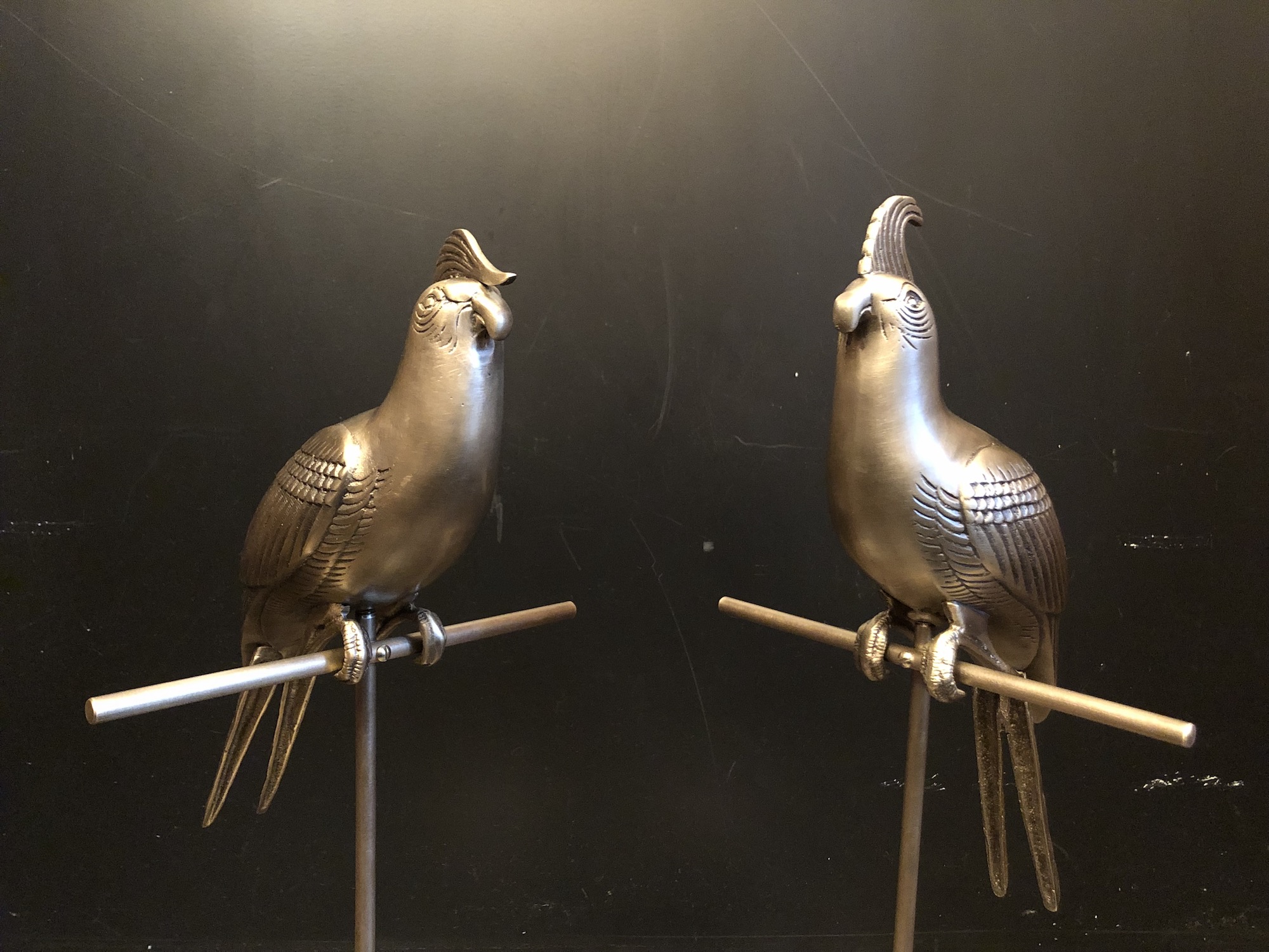 真鍮製鳥のオブジェ　オウム　USM 1532（7）