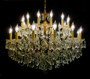 French brass & crystal chandelier 30灯