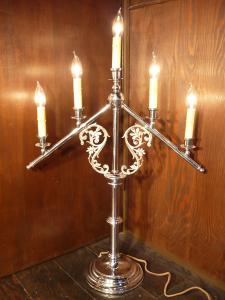 Italian church silver floor lamp 5灯（2台あり！）