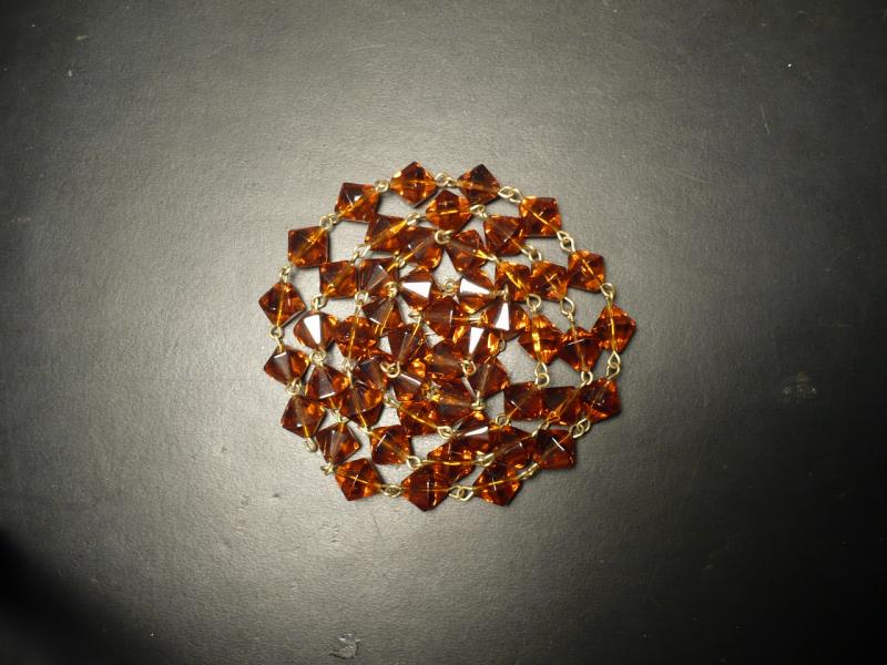 クリスタルパーツ　Low cut crystal　CRP 8019　Dia Beads Amber（1）