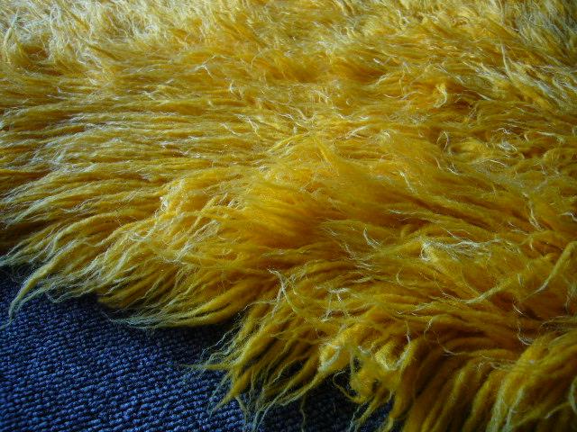 インテリア家具　ラグ　USR 0043　yellow shaggy rug（3）