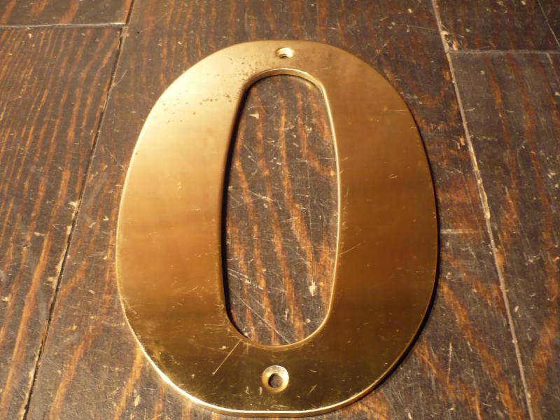 真鍮製サイン ”0 ”　LCM 0842（2）