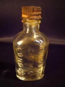 English glass bottle