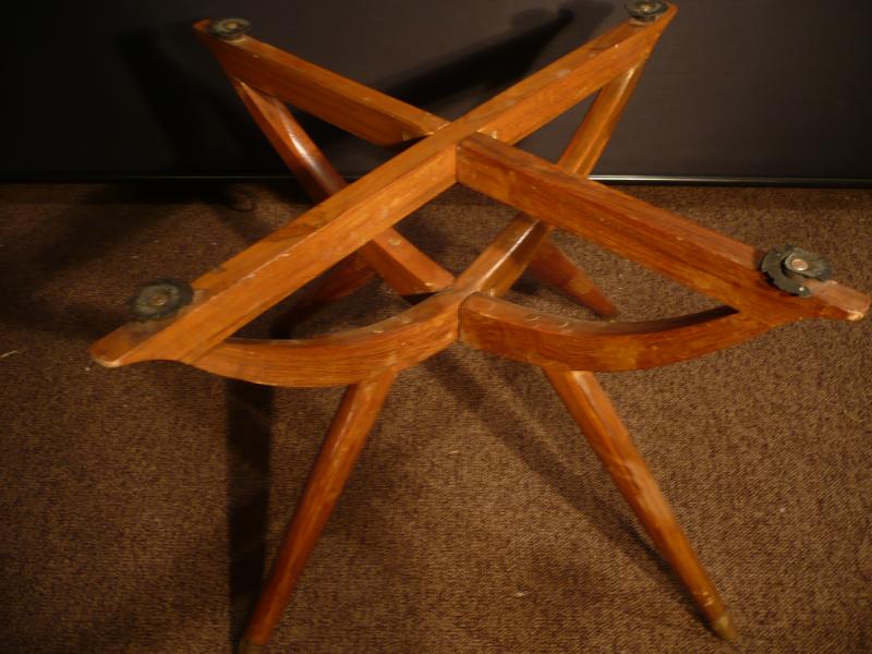 イタリア製真鍮＆木ローテーブル　LCM 1633（5）