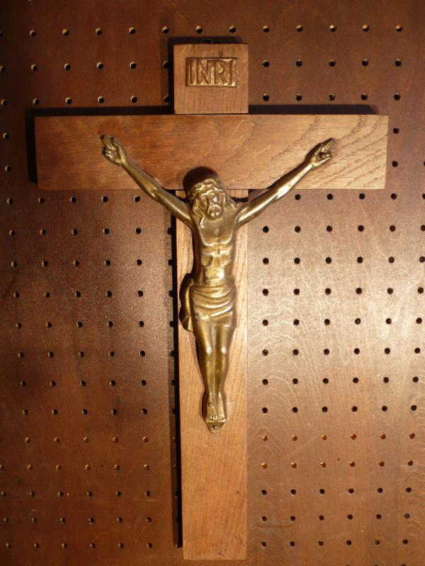 Italian wood crucifix
