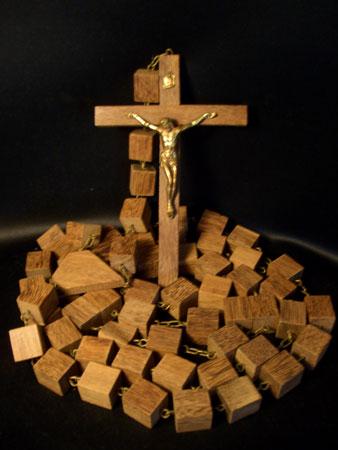 Spanish wood beads rosary L（大きいタイプ）