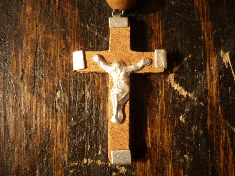 イタリア製木ビーズロザリオ、宗教用品、宗教道具　LCJ 0163（2）