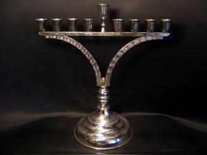 English silver candle holder 9