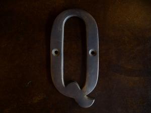 Brass Sign Q