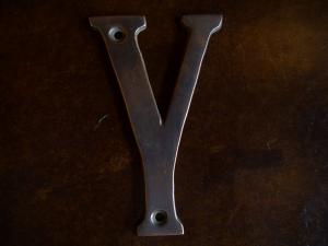 Brass Sign Y