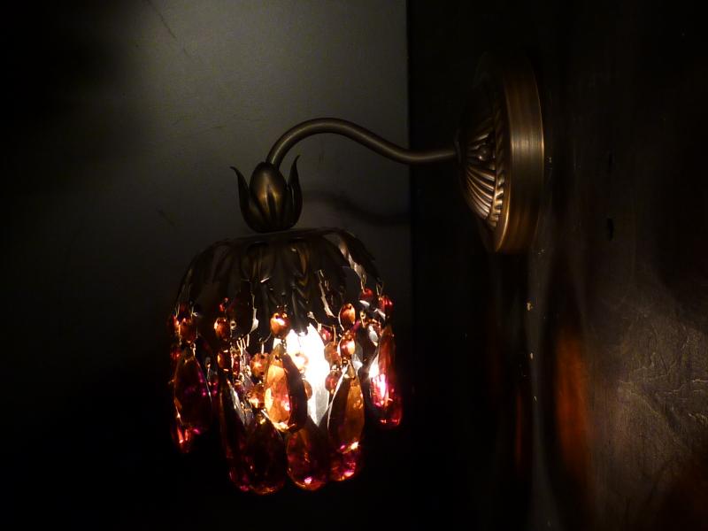 1灯　クリスタル　ブラケット照明　LFB 0016/Almond amber（4）