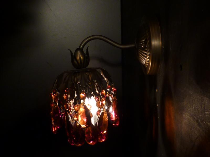 1灯 クリスタル ブラケット照明 LFB 0016/Almond amber(4)