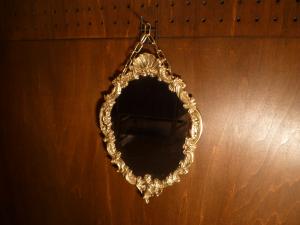 Brass wall mirror S