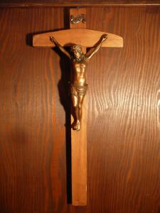 Italian wood crucifix