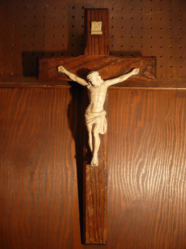 Italian beveled wood crucifix