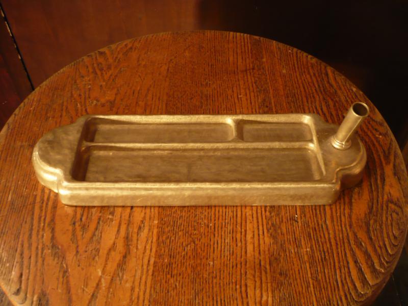 Italian brass pen stand & tray