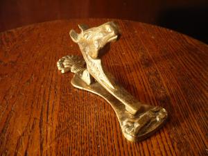 Italian brass horse door knocker 