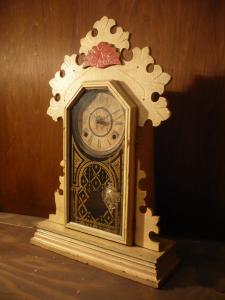 white clock