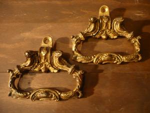 Italian brass furniture handle（2点あり）