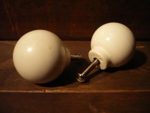 white cabinet knob