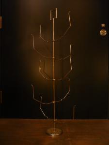 silver hat display stand