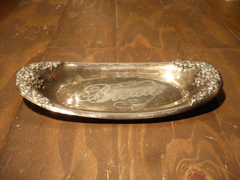 silver ”Bread” tray