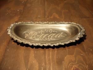 silver ”Bread” tray