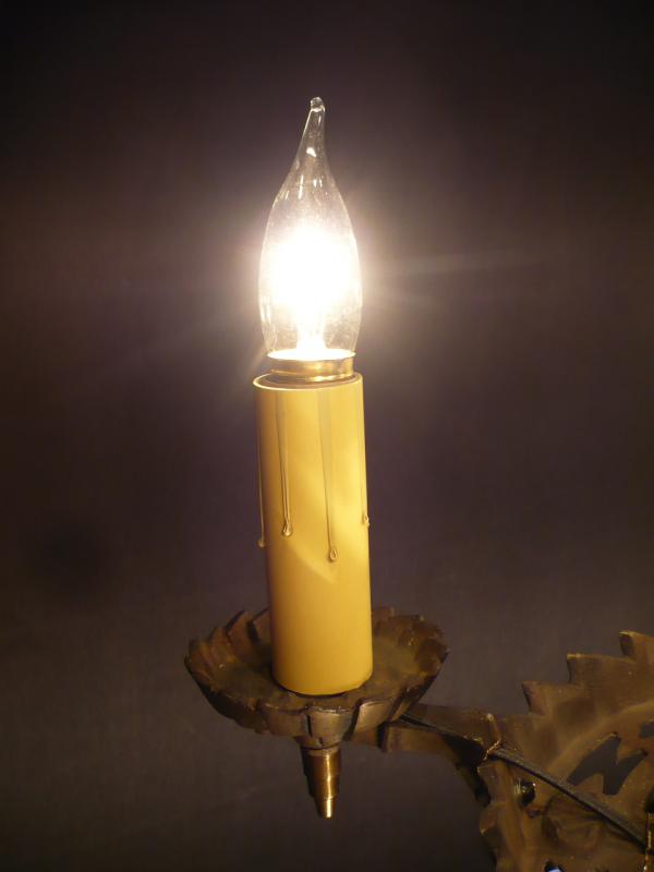 イギリス製アールデコアイアンシャンデリア（ブラックゴシックシャンデリア）インテリア照明　LCH 0715（3）