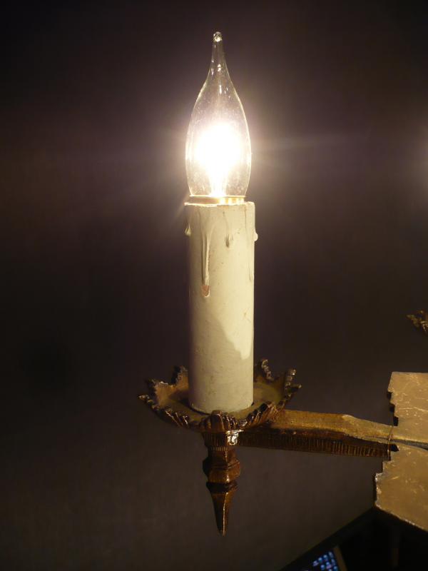 イギリス製古色アールデコアイアンシャンデリア（ブラックゴシックシャンデリア）インテリア照明　LCH 0716（3）