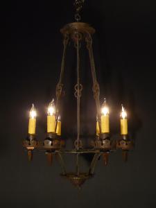 English old iron chandelier 6灯